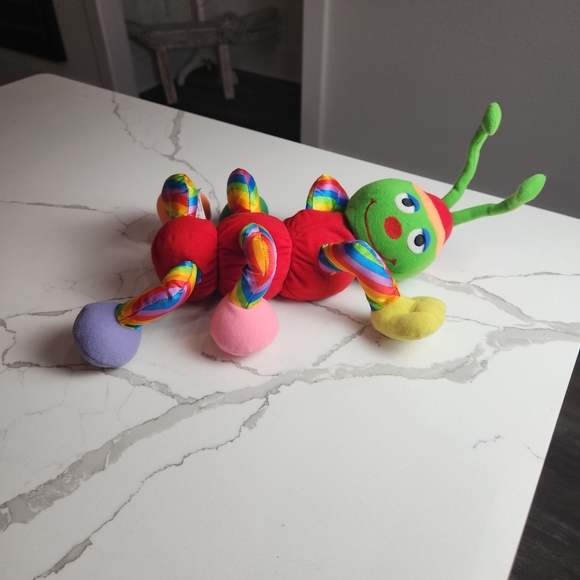 VINTAGE 90s JOLLY TOYS RAINBOW CATERPILLAR RATTLE 🦋 ♥️ 😍 - Picture 7 of 7